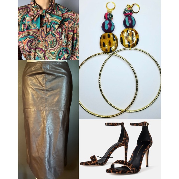 Ann Taylor Dresses & Skirts - VINTAGE ANN TAYLOR LEATHER SKIRT